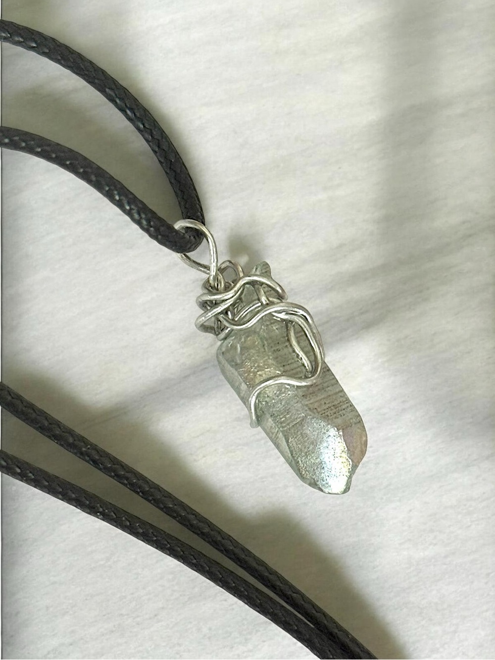 5 For $25💫Wirewrapped Sea Foam Quartz Pendant